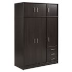 ARMOIRE DE CHAMBRE ESSENTIELLE Armoire café 6 portes / 3 étagères