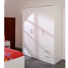 ARMOIRE DE CHAMBRE ESSENTIELLE Armoire blanche 3 portes / 2 tiroirs