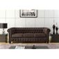 CANAPE CHESTERFIELD Canapé 3 places Cuir Marron