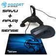 PACK PÉRIPHERIQUE Roccat Savu + Apuri + Sense Chrome Blue