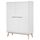 JAZZ Buffet haut scandinave laqué blanc mat + pied