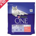  PURINA ONE SEC Chat Saumon Riz 450g x 10