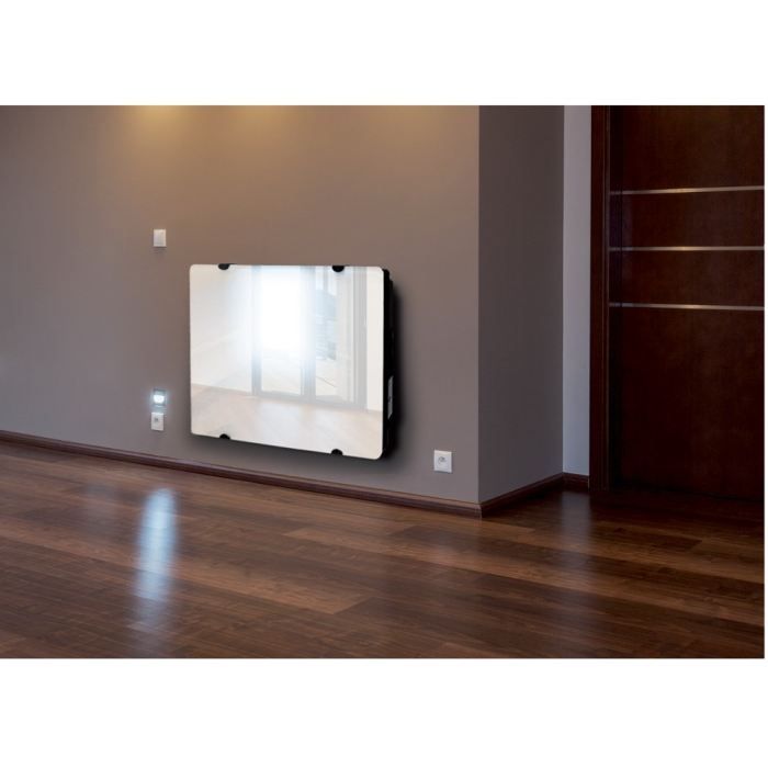 ALPINA Radiateur rayonnant 1000W Verre Blanc LCD