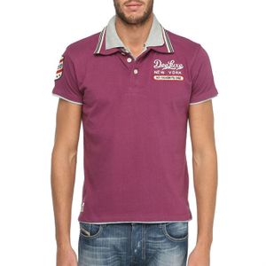 DEELUXE Polo Terry Homme Aubergine