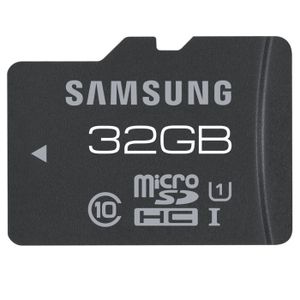 CARTE MÉMOIRE SAMSUNG Micro SDHC Pro 32 Go - Classe 10 CARTE MÉMOIRE SAMSUNG Micro SDHC Pro 32 Go - Classe 10