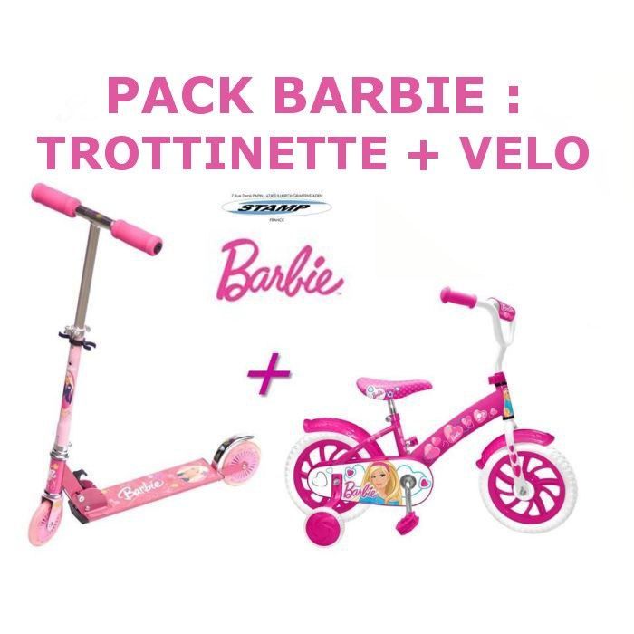 Méga Pack Noel Barbie Trottinnette pliable + Vélo   Achat / Vente
