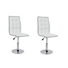 Lot de 2 chaises rotatives  LEAF blanches