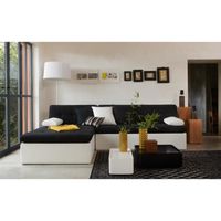 FINLANDEK Canapé angle XXL SCOTT noir/blanc FINLANDEK Canapé angle XXL SCOTT noir/blanc