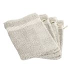GANT DE TOILETTE - EPONGE DE BAIN - FLEUR DE BAIN 4 Gants de toilette Sable