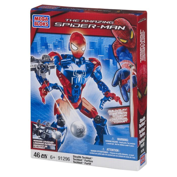 Megabloks   Spiderman 4 Techbots Furtif 91296   Figurine à construire