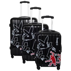 SET DE VALISES KEITH HARING 3 valises trolley 4 roues 48/58/68 cm SET DE VALISES KEITH HARING 3 valises trolley 4 roues 48/58/68 cm