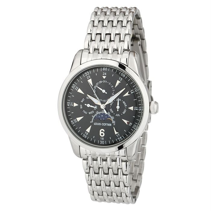 Cadran De Montre Vintage Triple Quantième (jour, Date, Mois) Doré - Diamètre 31,5 Mm - Occasion