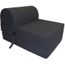 Chauffeuse dépliable noire polycoton