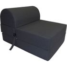 CHAUFFEUSE Chauffeuse dépliable noire polycoton