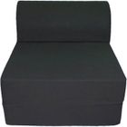 CHAUFFEUSE Chauffeuse dépliable noire polycoton