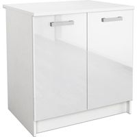 START Meuble bas de cuisine 80 cm - Blanc brillant - Achat / Vente
