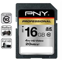 CARTE MEMOIRE PNY SD Class 10 Professional 16 Go