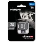 CARTE MEMOIRE Integral carte MicroSD 16 Go classe 10