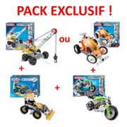 ASSEMBLAGE CONSTRUCTION Pack Exclusif Meccano - 3 Engins A Construire