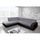 JAVA Canapé d'angle gauche 6 places - Tissu gris e