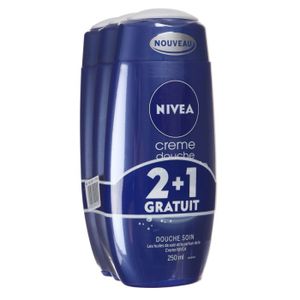 GEL - CREME DOUCHE NIVEA Crème Douche Nourissante 3x250ml 2+1 gratuit GEL - CREME DOUCHE NIVEA Crème Douche Nourissante 3x250ml 2+1 gratuit