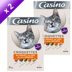  CASINO CROQ Poulet Légumes Chat 4Kg (x2)
