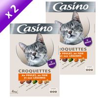 CASINO CROQ Poulet Légumes Chat 4Kg (x2) CASINO CROQ Poulet Légumes Chat 4Kg (x2)