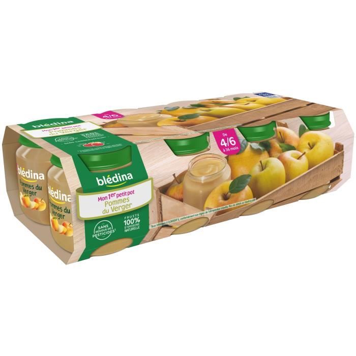 BLEDINA Pots Fruits Pommes Du Verger 130gx8 (x3) Achat / Vente compote dessert fruité BLEDINA