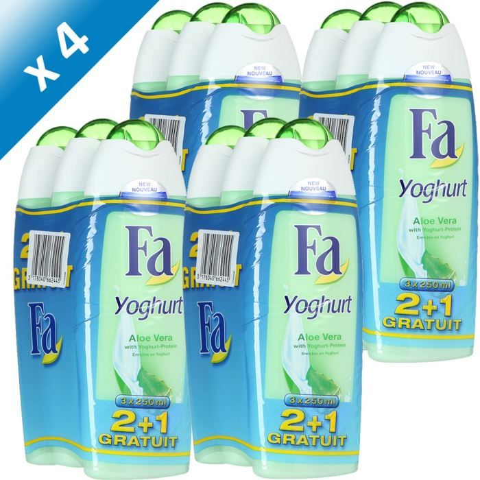 FA Douche Yogurt Aloe Vera 2X250ml+1GRATUIT (x4) Achat / Vente GEL