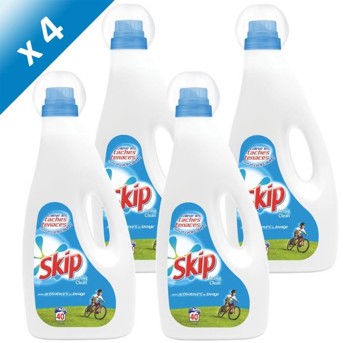skip active clean 40 lavages 3l (x4) Achat / Vente lessive PCB4 SKIP
