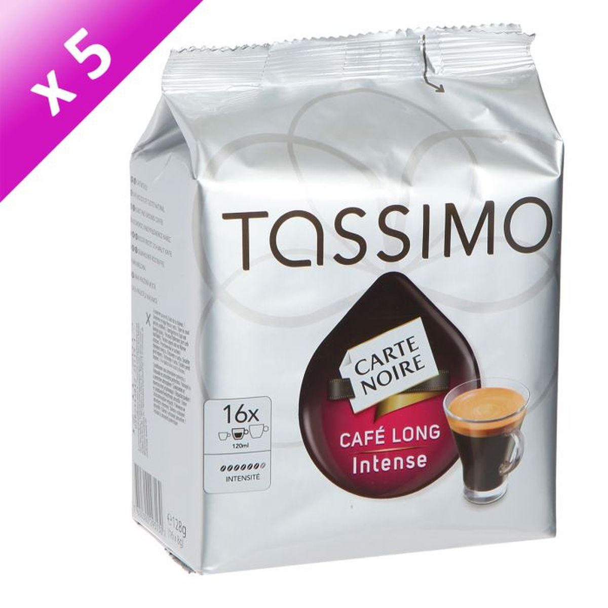 TASSIMO CARTE NOIRE Café long Intense. 5x16Tdiscs Achat / Vente café