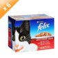 REPAS POUR ANIMAUX FELIX Emincés en gélée  viande poisson x 6