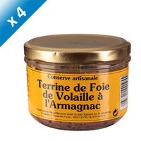 6 Terrines de Foie de Volaille à l'Armagnac 160g 6 Terrines de Foie de Volaille à l'Armagnac 160g