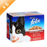  FELIX Emincés en gélée  viande poisson x 6