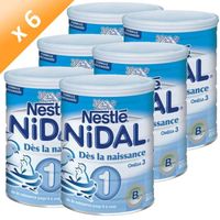 NIDAL 1ère Poudre Dès Naissance 800g (x6) NIDAL 1ère Poudre Dès Naissance 800g (x6)