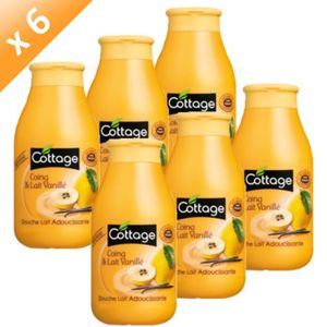 GEL - CREME DOUCHE COTTAGE Adoucissant Coing Lait Vanillé 250ml (x6) GEL - CREME DOUCHE COTTAGE Adoucissant Coing Lait Vanillé 250ml (x6)