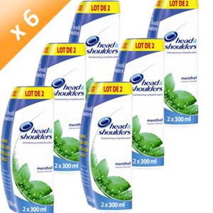 SHAMPOING - DÉMÊLANT HEAD&SHOULDERS Shampoing Menthol 2x300ml (x6) SHAMPOING - DÉMÊLANT HEAD&SHOULDERS Shampoing Menthol 2x300ml (x6)