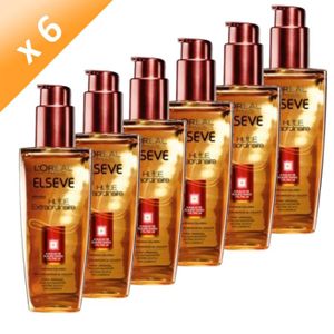 SHAMPOING - DÉMÊLANT ELSEVE Huile Extraordinaire Color Vive 100ml (x6) SHAMPOING - DÉMÊLANT ELSEVE Huile Extraordinaire Color Vive 100ml (x6)