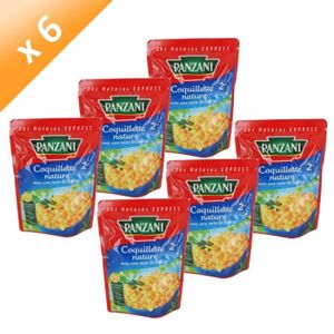 PATE ALIMENTAIRE PANZANI Express Coquillettes Natures 200g x6