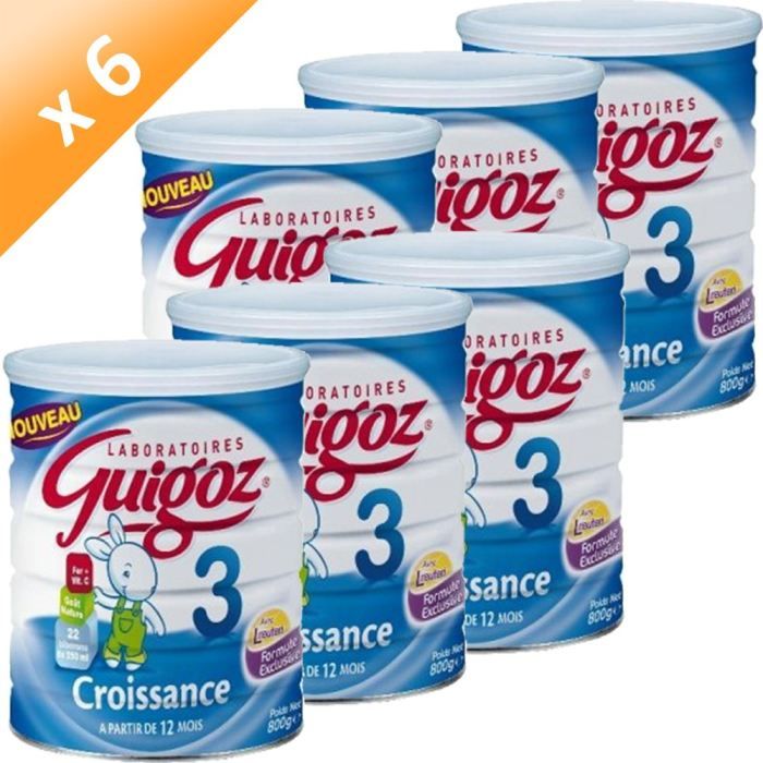 GUIGOZ Croissance 3 Lait en Poudre 6x800g Achat Vente lait bébé