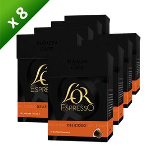 CAFE-CHICOREE L'OR Espresso Delizioso 10 dosettes x8