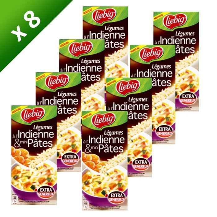 LIEBIG Soupe Légumes A L'Indienne Pâtes 75cl (x8) - Achat / Vente Soupe ...