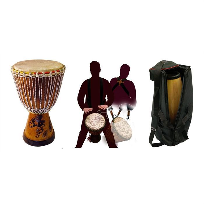 DELSON Pack grand djembé Sénégal+ housse + sangle pas cher Achat / Vente djembé Cdiscount