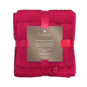 SERVIETTES DE BAIN CASATXU Set 4 Pièces MYSTIC PINK SERVIETTES DE BAIN CASATXU Set 4 Pièces MYSTIC PINK