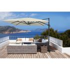 PARASOL - OMBRAGE  Parasol déporté 4x3m écru à mât rotatif 360° alu