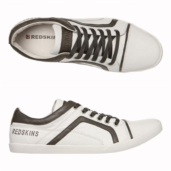 REDSKINS Baskets cuir Atomic Homme homme Blanc et gris  Achat / Vente