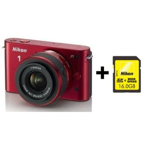 APPAREIL PHOTO COMPACT Hybride NIKON 1 J1 + NIKKOR 10-30mm + Carte SD 16