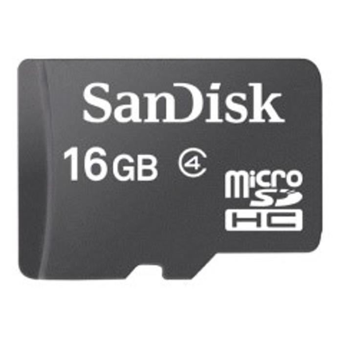 SANDISK MicroSD 16 Go + adaptateur SD   Achat / Vente CARTE MEMOIRE
