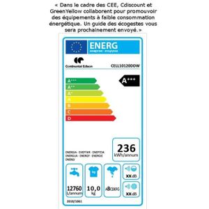CONTINENTAL EDISON CELL10120DDWLave linge frontal