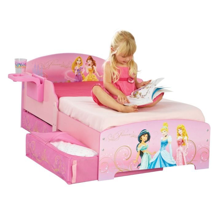 lit disney princesses avec rangement - 70 x 140